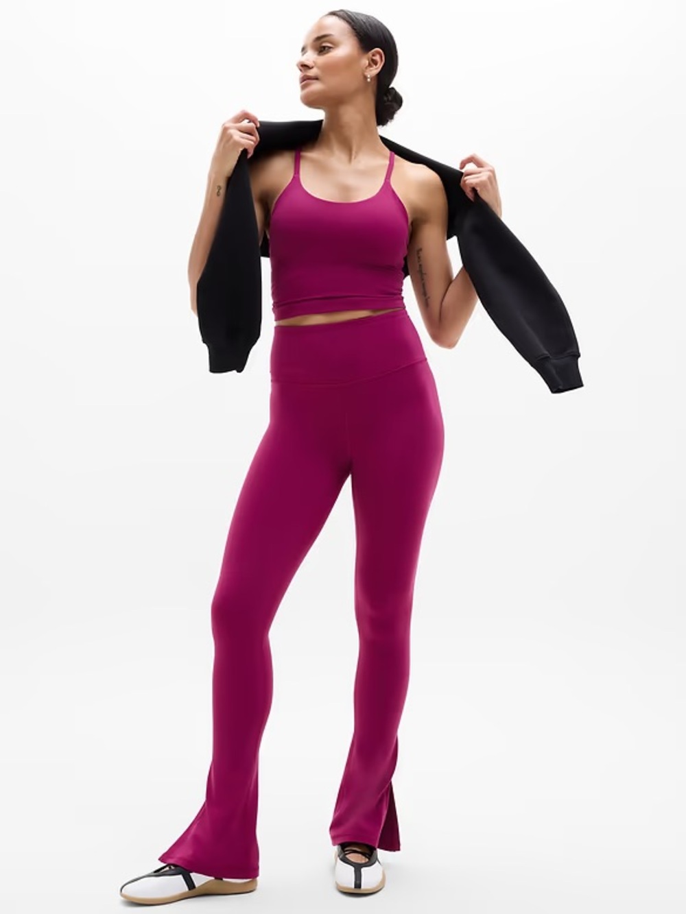 New Athleta Elation Ultra High Rise Split Slim Flare Pants M